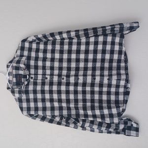 Nomad Black and White Checkered Button Down Long Sleeve Shirt Mens Size L